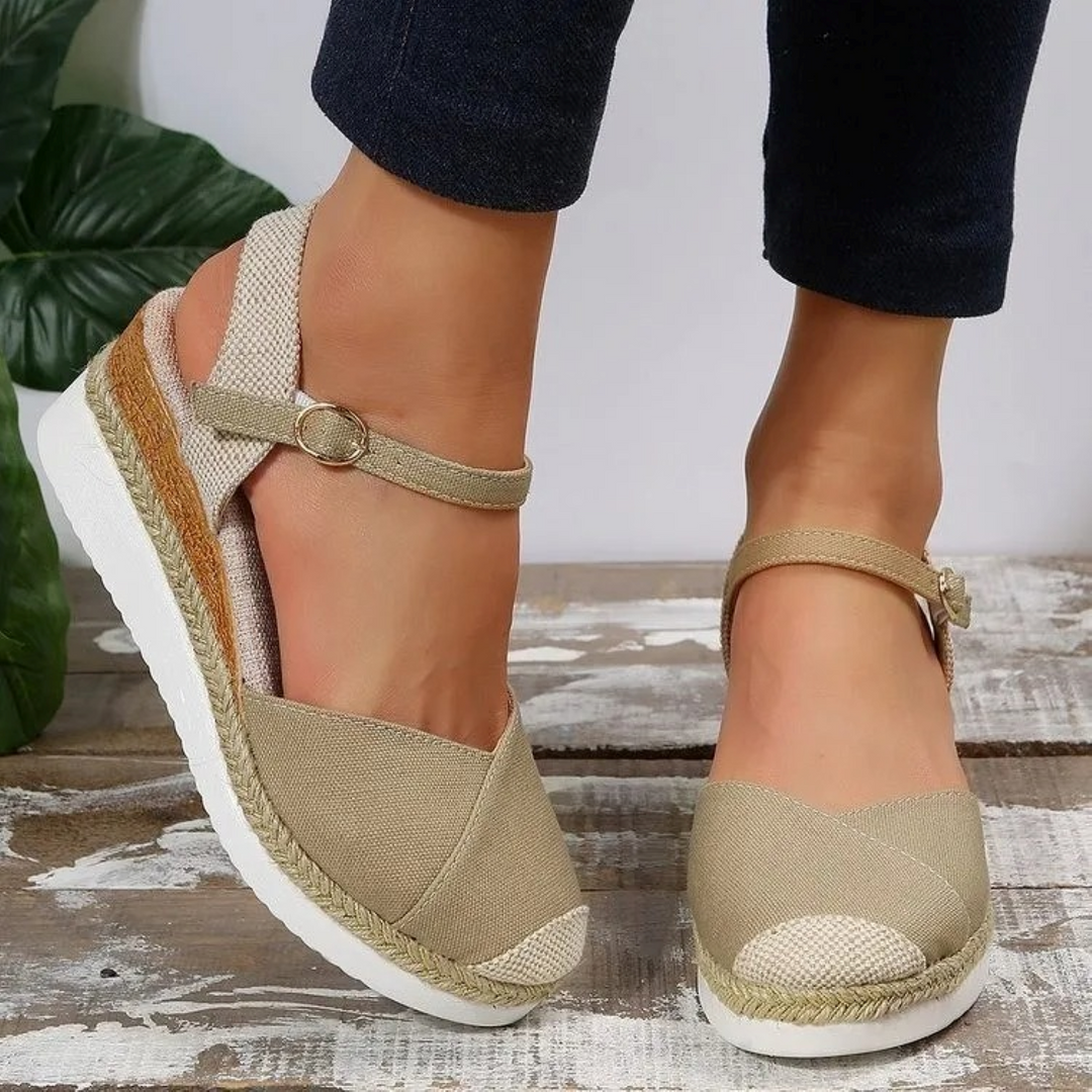 Sandalias de mujer con cierre de hebilla y punta cerrada – Isabelle