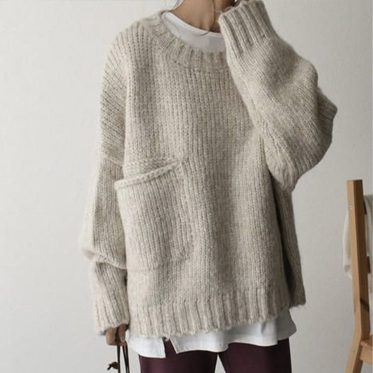Oversize knitted sweater - AutumnComfort