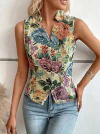 Floral Cardigan with Buttons | Comfortable Knit Material