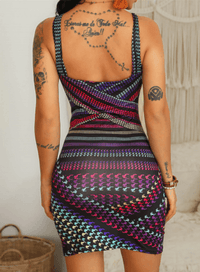 Vestido minifalda bodycon a rayas de moda para mujer – Liana