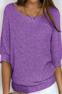 Knitted Sweater for Women with Batwing Sleeves and Loose Fit – Mira
