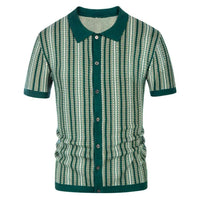 Atmungsaktive Herren Chevron Poloshirt mit Knopfleiste – Julian