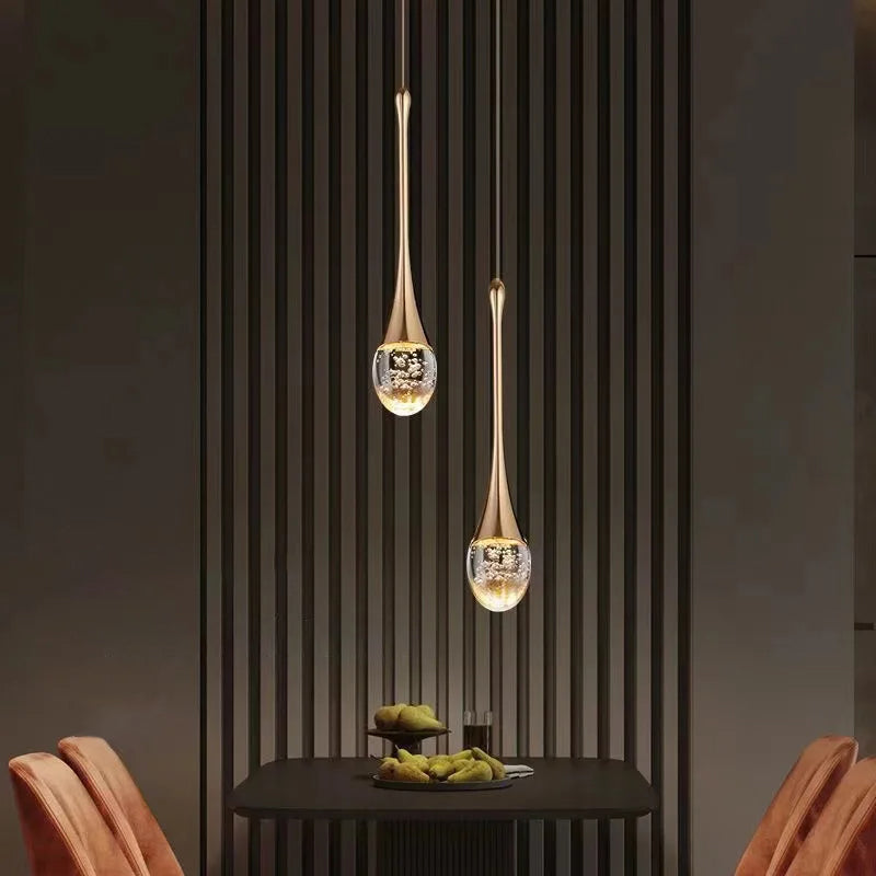Glass pendant lamp with warm glow - Vetra
