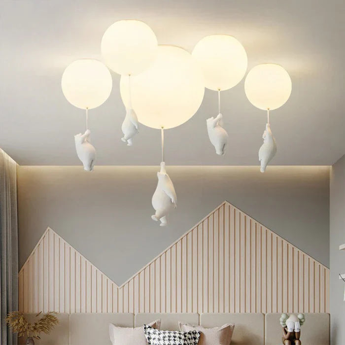 Lámpara de techo infantil con oso y globo - CloudBear