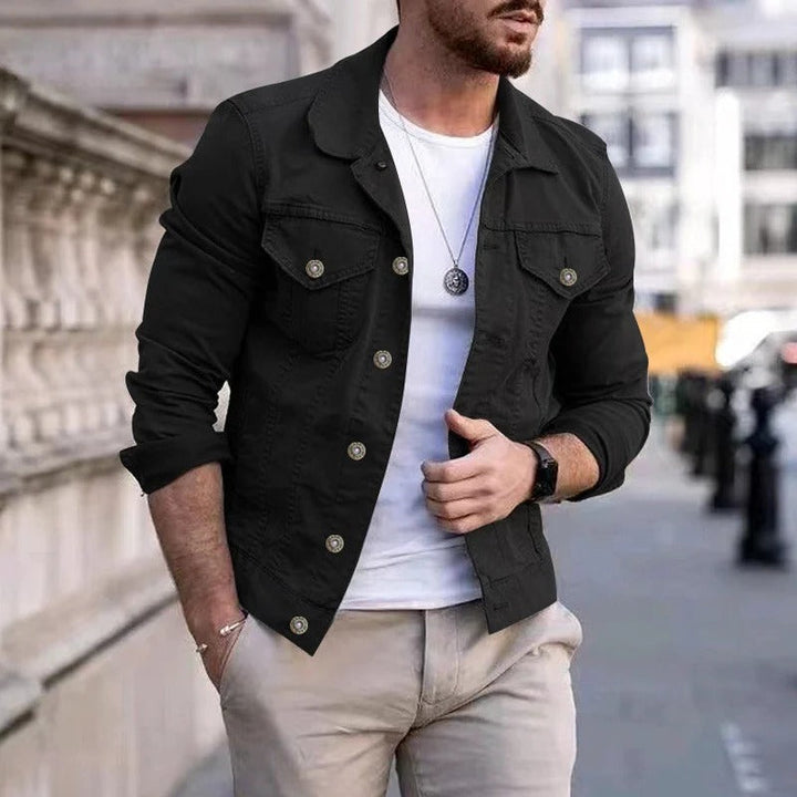 Herre denimjakke med slim-fit passform – Milano