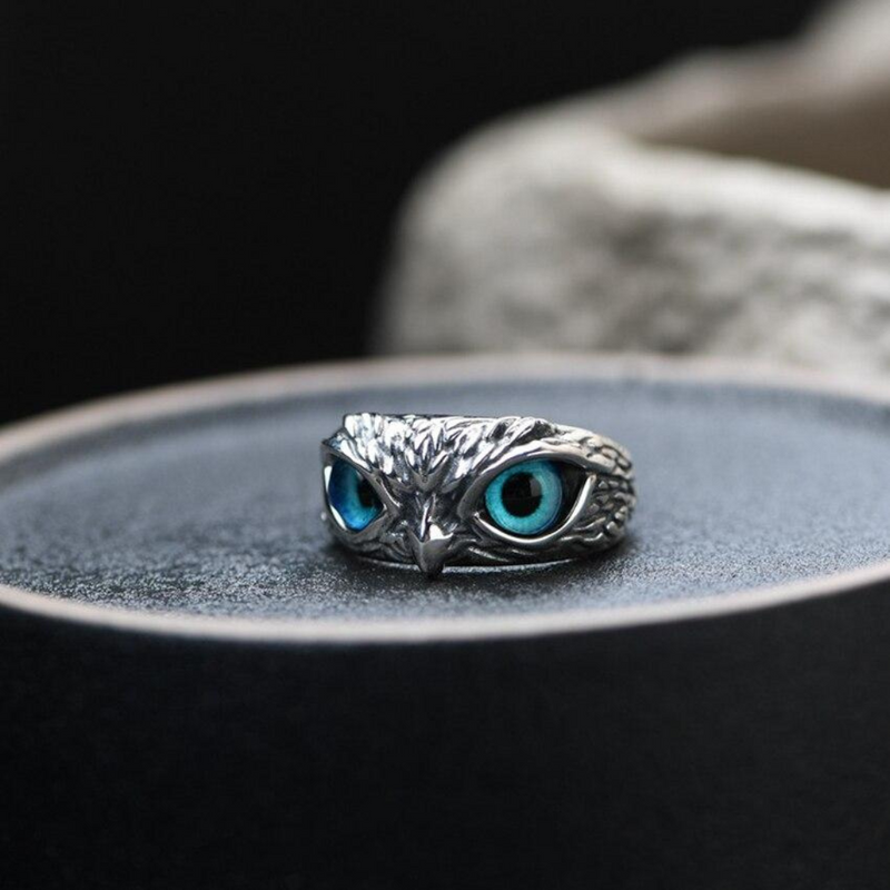 Silver Opal Owl Charm Ring – Ophelia