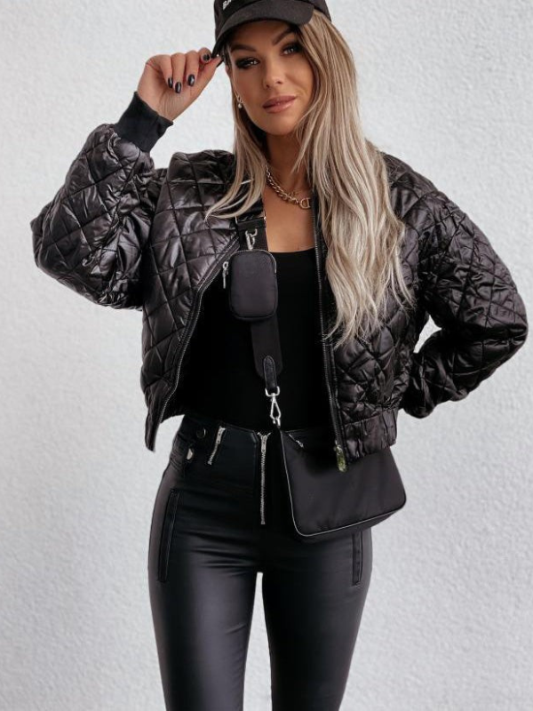 Padded Women's Bomber Jacket with Pockets – Marisa