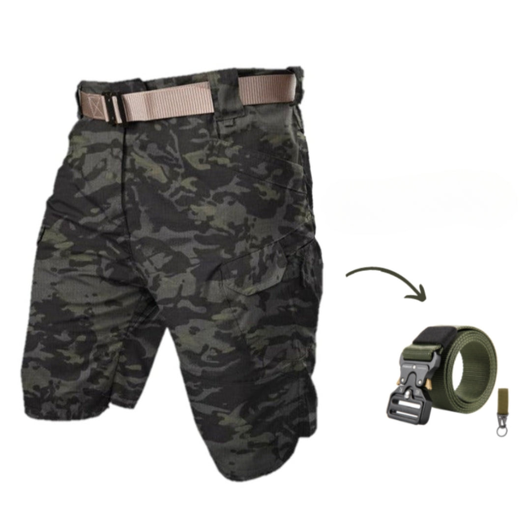 Herre cargo-shorts med 7 lommer og gratis bælte – Taro