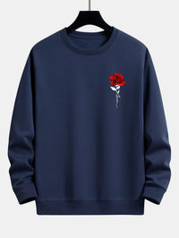 Women's Sweatshirt with Rose Pattern - Amelia