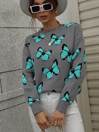 Women's Sweater with Butterfly Pattern – Liora