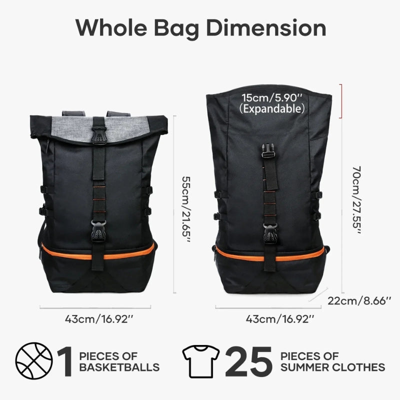 Multifunctional 35L Backpack for Sports & Travel – SportsPro