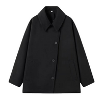 Dame overgangsjakke i oversized look med knaplukning – Selina