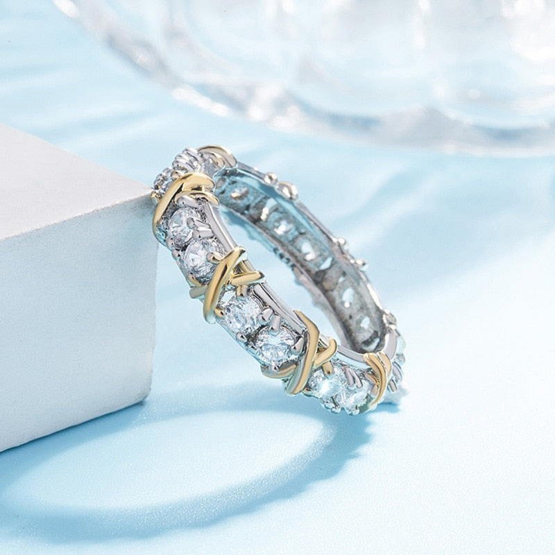Anillo cruzado Platin Liebe - Auryn