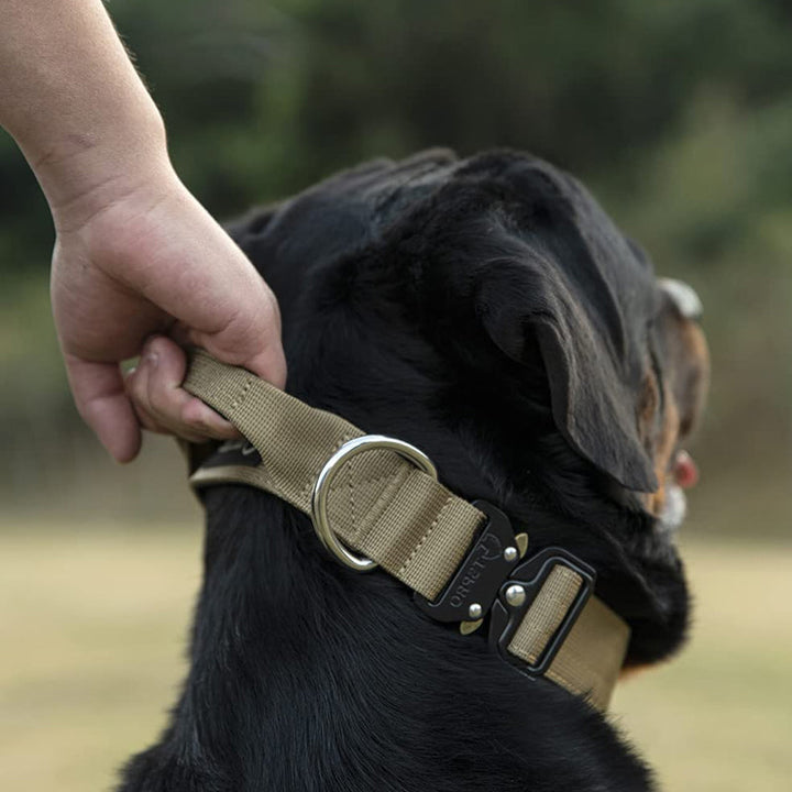 Taktisk hundehalsbånd med håndtag - PowerGrip
