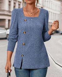 Top de punto para mujer con botones – Mireille