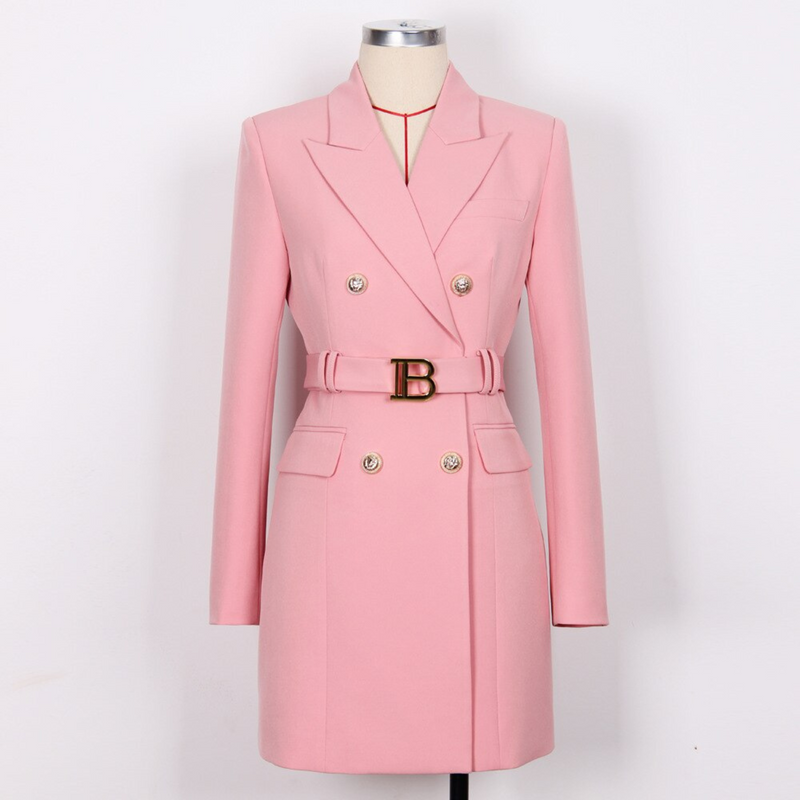 Stilvolles Einfarbiges Blazer-Kleid - Celeste