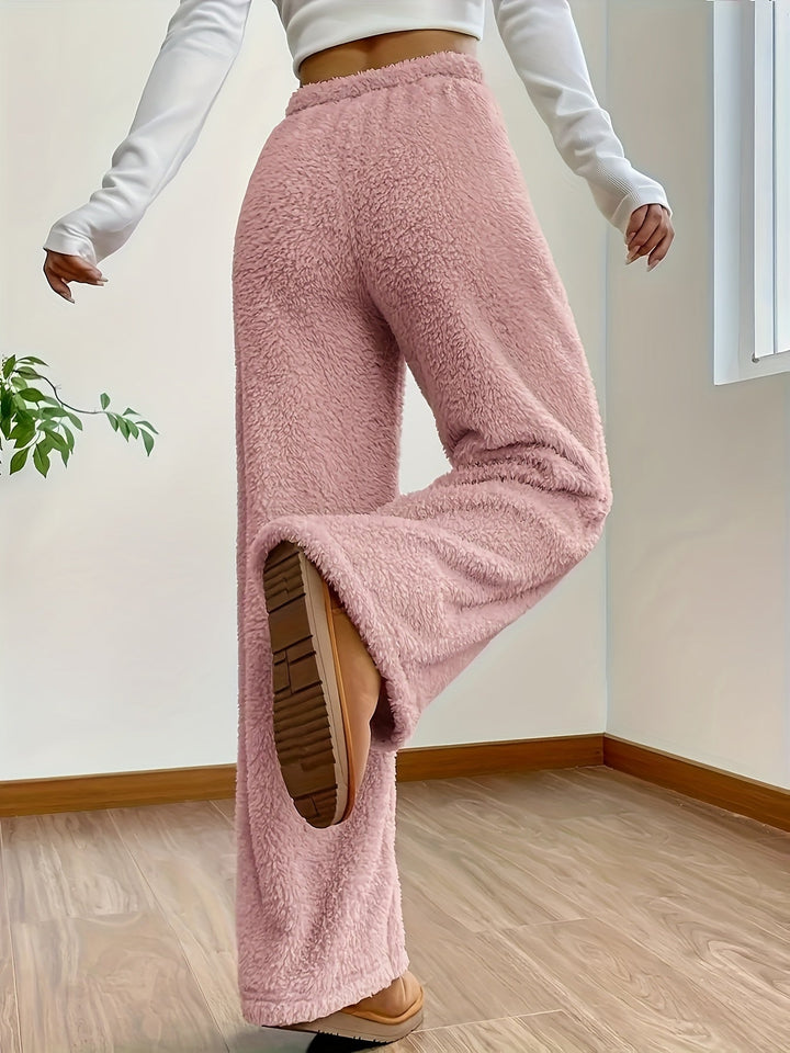 Myk Teddy Sherpa Loungebukse for damer – Noémie