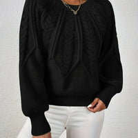 Women's knitted sweater with lantern sleeves – Sanna