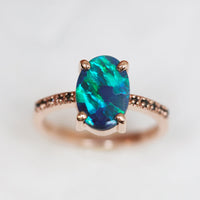 Sapphire and Opal Ring Set (3-piece) – Isabella