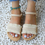 Trendige Quastensandalen mit niedrigem Absatz – Juliet
