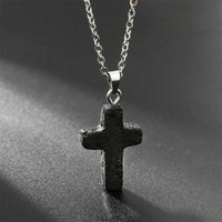Necklace with Cross made of Natural Gemstones – Seraphina