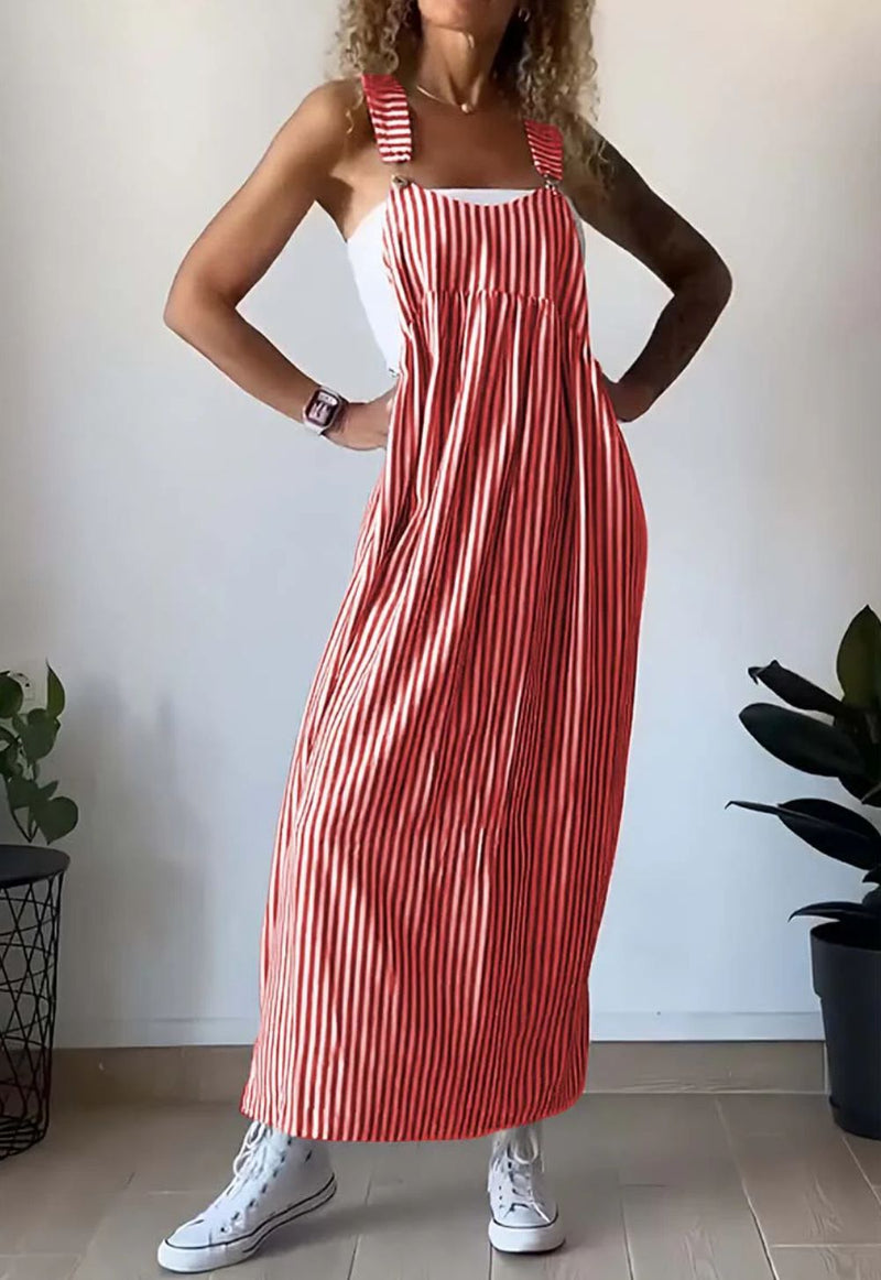 Stilvoller Gestreifter Casual Jumpsuit mit Komfort-Schnitt – Liana