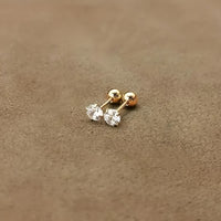 Stylish Cubic Zirconia Stud Earrings made of Titanium Steel - Lumen