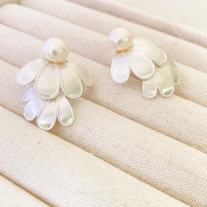 Double-layer Petal Earrings - Lunara