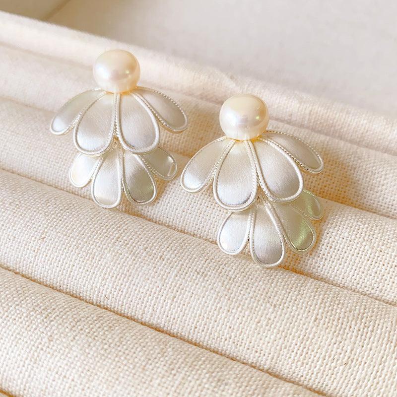 Double-layer Petal Earrings - Lunara