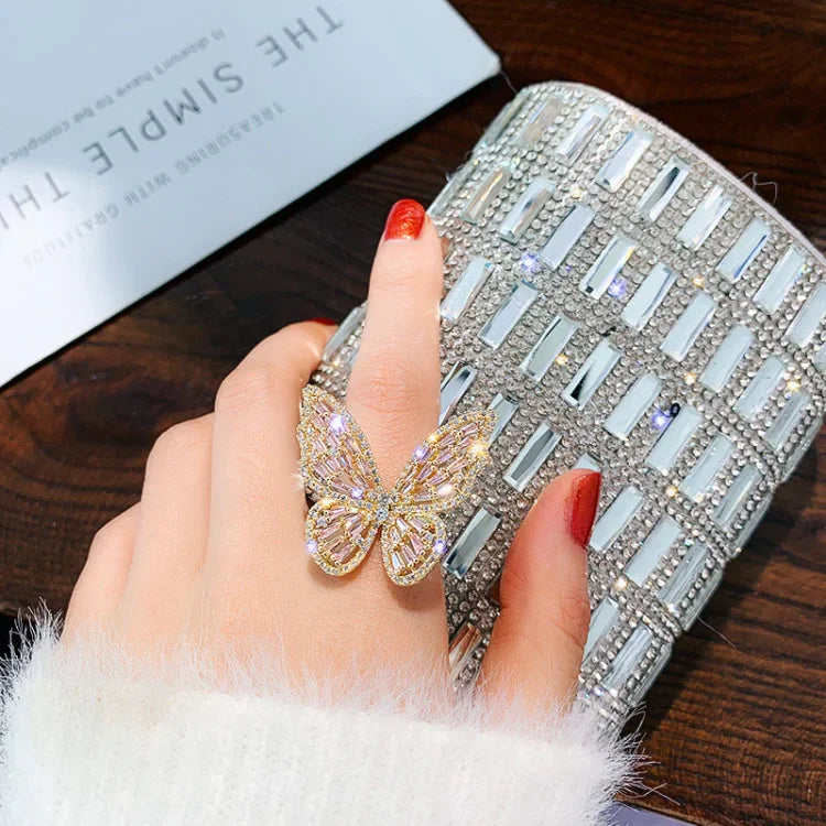 Crystal Butterfly Ring – Elena