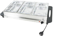 Electric Buffet Food Warmer with 3 × 2.5L Containers and Temperature Control – Valtero