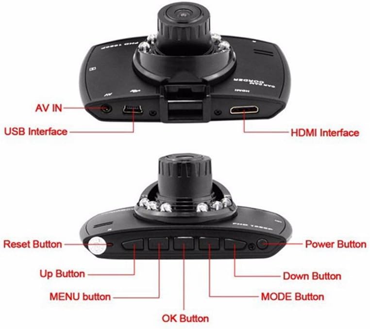 Dual-Lens-Autoradio DVR G30 2,7" LCD Full HD 1080P mit G-Sensor
