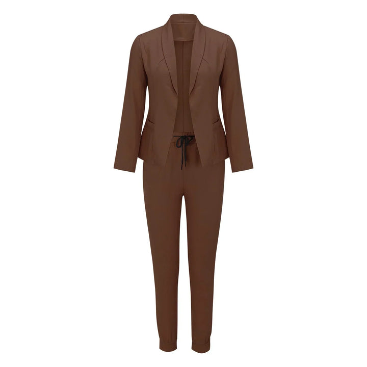 Casual two-piece set with tie belt – Liora