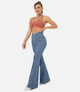 Stilvolle Bootcut-Jeans für Damen - Rosa