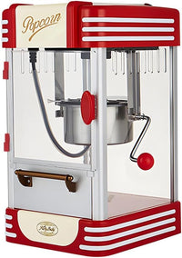 Retro Red Elektrischer Tisch-Popcornmaker mit Timer – Calvano