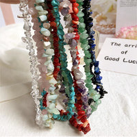Stylishly Shaped Polished Crystal Necklace - Lina