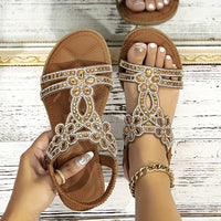 Bohemian beach sandals with elastic band – Naima