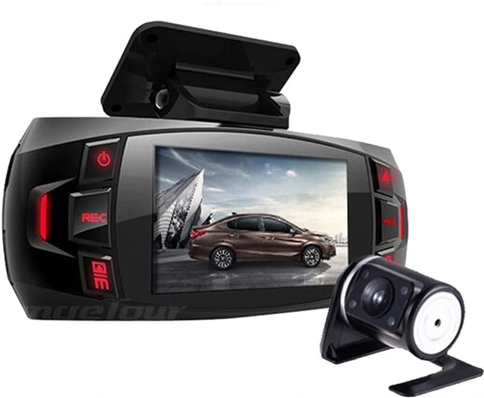 Dual Camera Dash Cam 2,7" LCD mit 170° Weitwinkel und Rückansicht