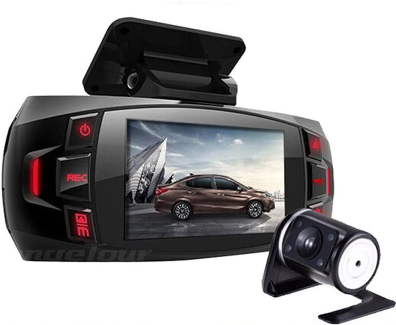 Dual Camera Dash Cam 2,7" LCD mit 170° Weitwinkel und Rückansicht