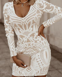 Style dress mini with V-neck - Sienna