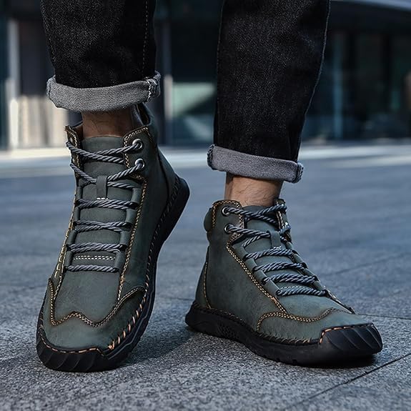 Handcrafted Waterproof Orthopedic Boots for Men – Arch Support and Non-Slip Soles – Renvar
