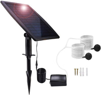 Solar-powered air pump kit 2.5 W with hoses and stones