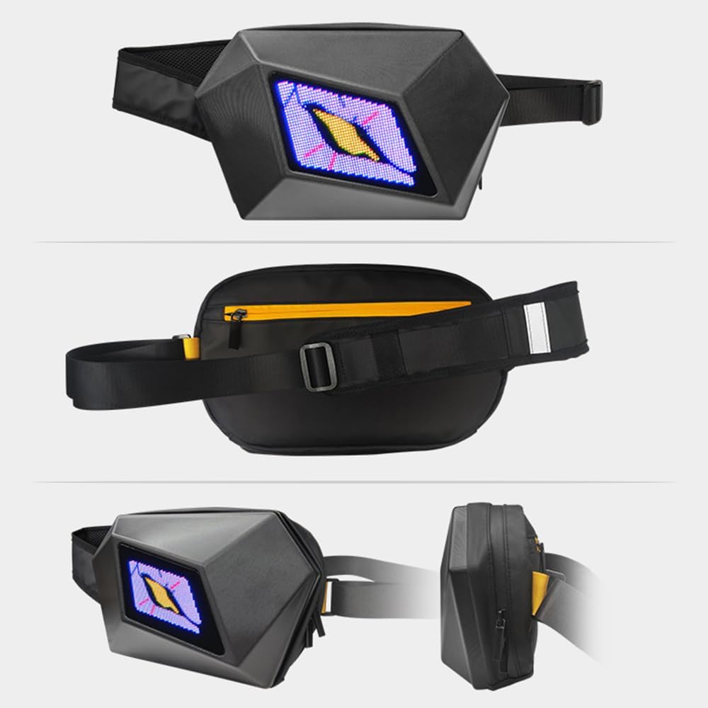 LED-Motorrad-Crossbody-Tasche mit programmierbarem Display – Nexora
