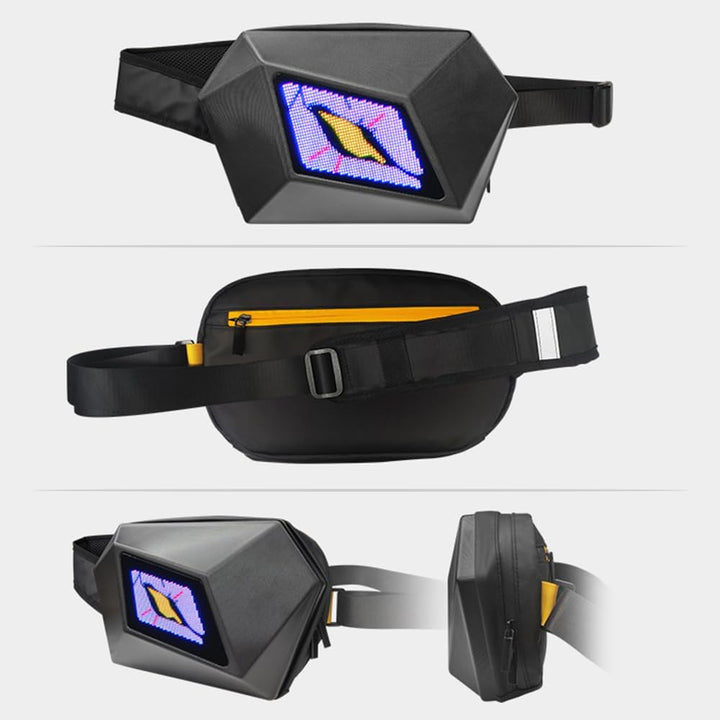 LED-Motorrad-Crossbody-Tasche mit programmierbarem Display – Nexora