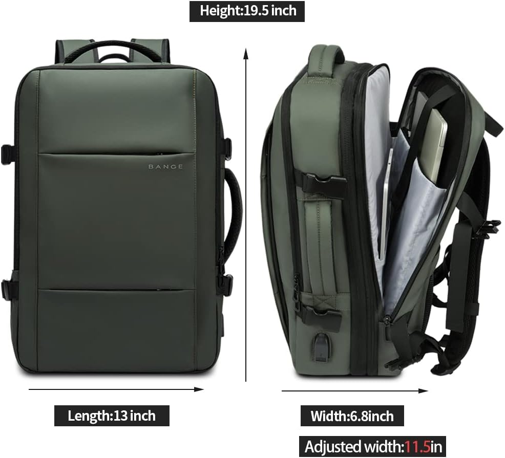 Udvidelig 26–45L vandtæt rejserygsæk med laptoprum og duffel-mulighed