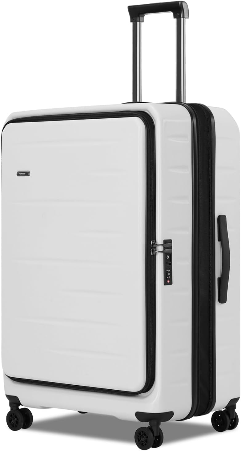 Maleta rígida expandible con compartimento frontal y cerradura TSA