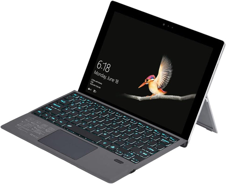 Trådløst Bluetooth-tastatur med baggrundsbelysning og touchpad til Surface Pro – Nexora