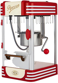 Retro Red Elektrischer Tisch-Popcornmaker mit Timer – Calvano