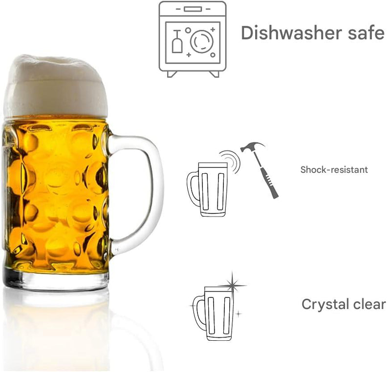 Bierkrug Glas (2-pak/6-pak, 0,5 L) – WiesnKrug Oktoberfest 2025