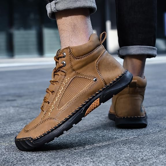 Handcrafted Waterproof Orthopedic Boots for Men – Arch Support and Non-Slip Soles – Renvar